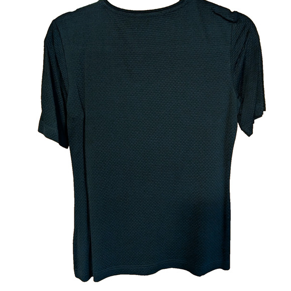 Escada Margaretha Ley Black Silk Scoop Neck Top S/S EU 36 US SMALL - Picture 3 of 4